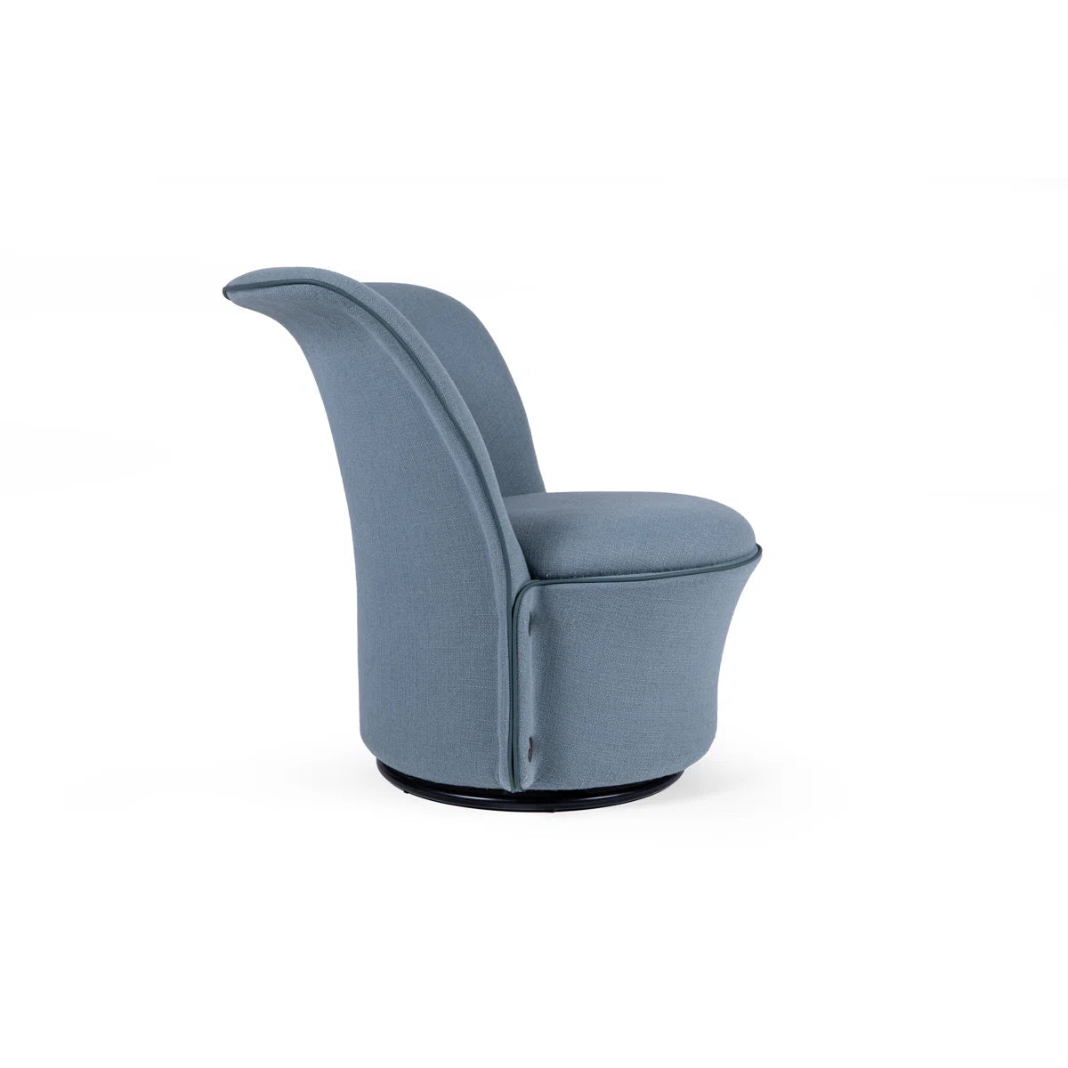 Azure Luxe Swivel Lounge Chair – Sculpted Comfort In Modern Form