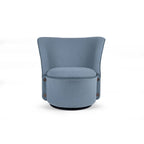 Azure Luxe Swivel Lounge Chair – Sculpted Comfort In Modern Form