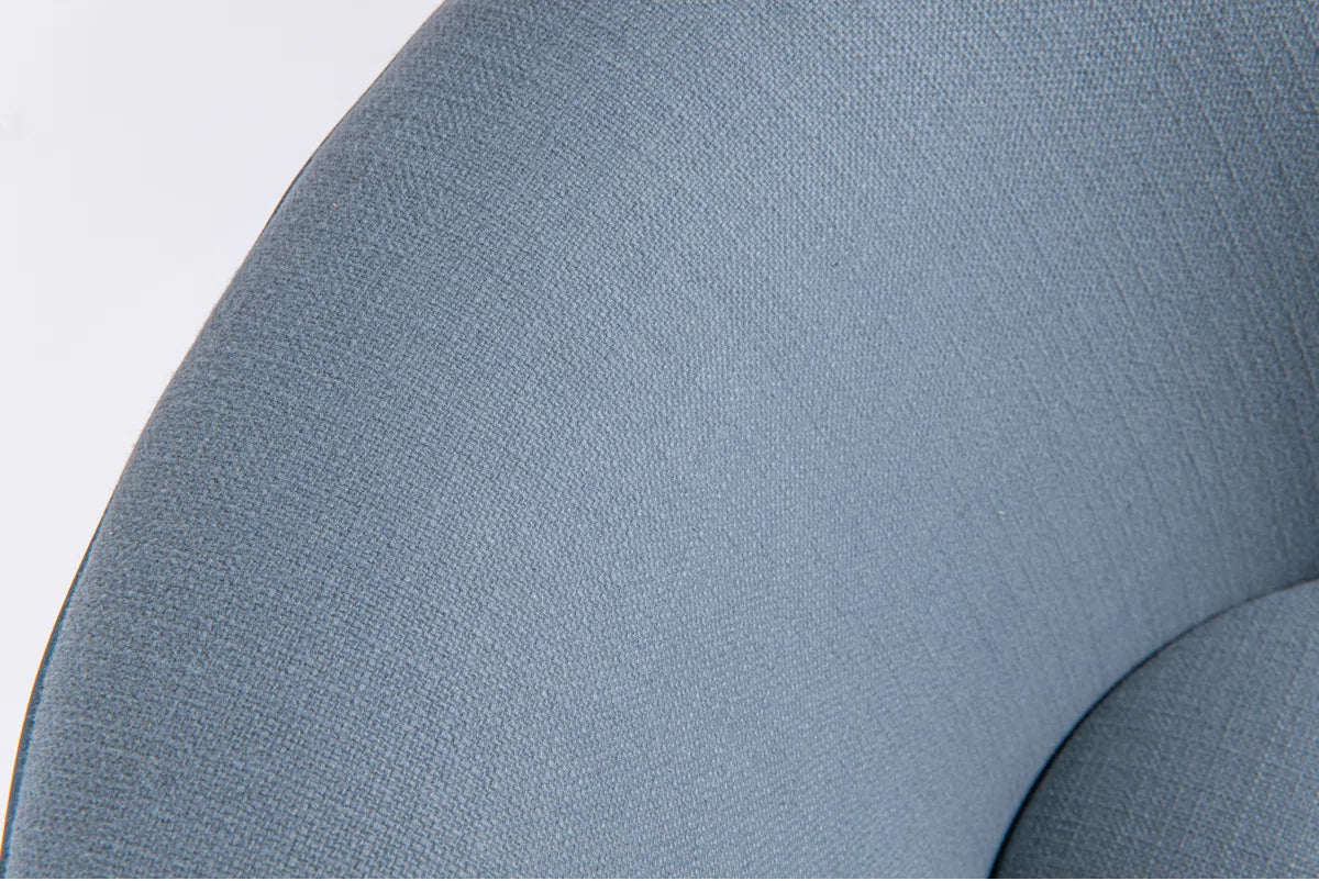 Azure Luxe Swivel Lounge Chair – Sculpted Comfort In Modern Form
