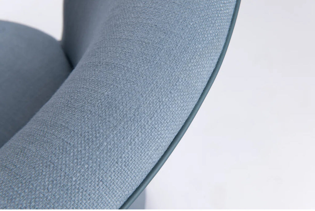 Azure Luxe Swivel Lounge Chair – Sculpted Comfort In Modern Form