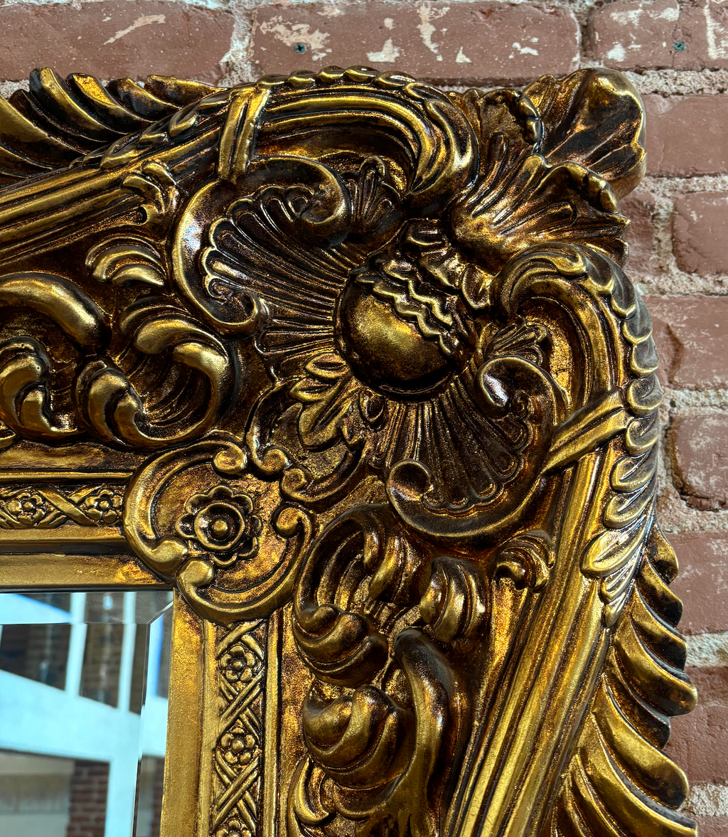 Antique Full Length Mirror – Solid Wood Ornate Floor Mirror