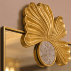 Sculptural Gold Floral Mirror