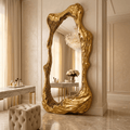 Sculptural Gold Statement Mirror