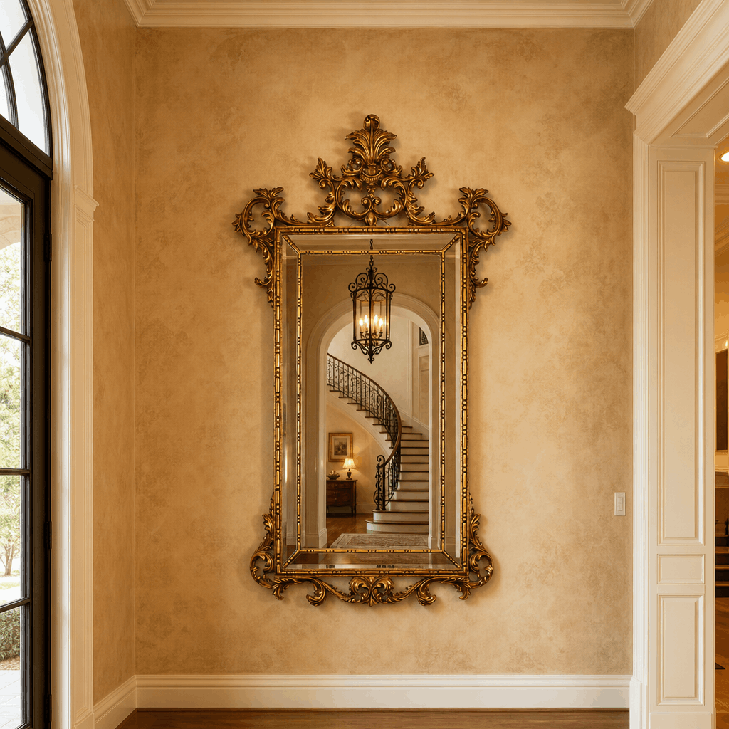 Solid Wood Flat Wall Mirror