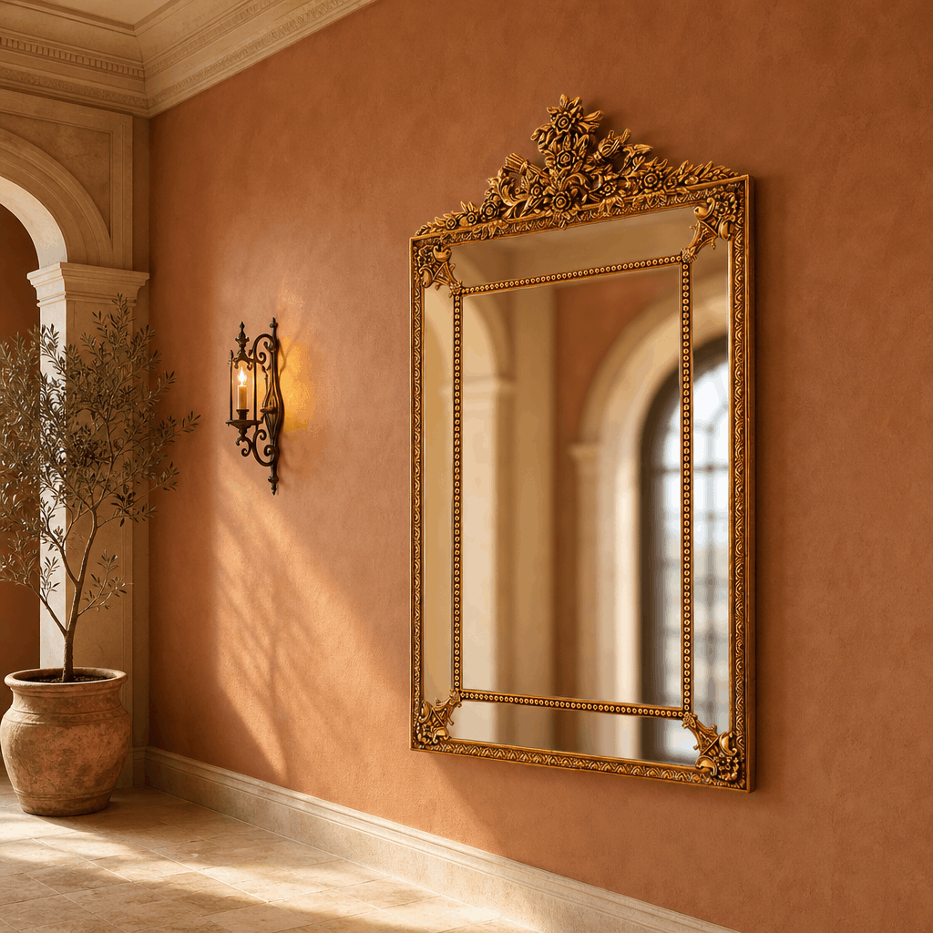 Solid Wood Rectangle Wall Mirror