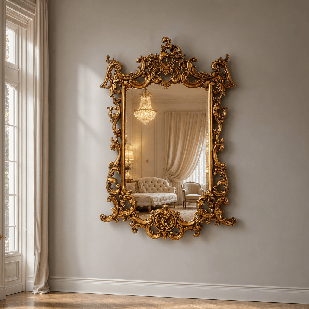 Solid Wood Rectangle Wall Mirror