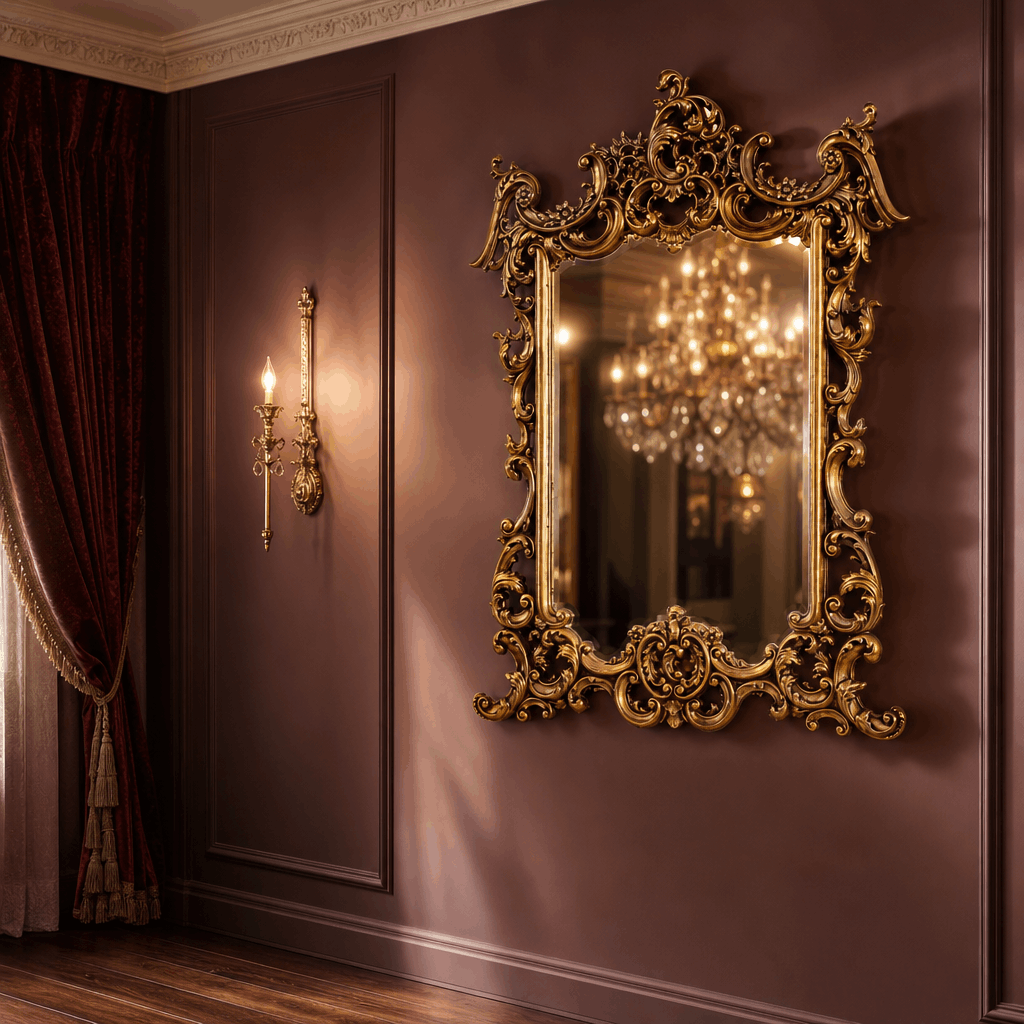 Solid Wood Rectangle Wall Mirror