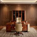 Ultimate CEO Suite: Premium Desk, Chair & Bookcase