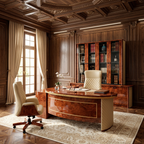 Ultimate CEO Suite: Premium Desk, Chair & Bookcase