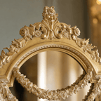 Victorian-Style Gold Triple Panel Mirror
