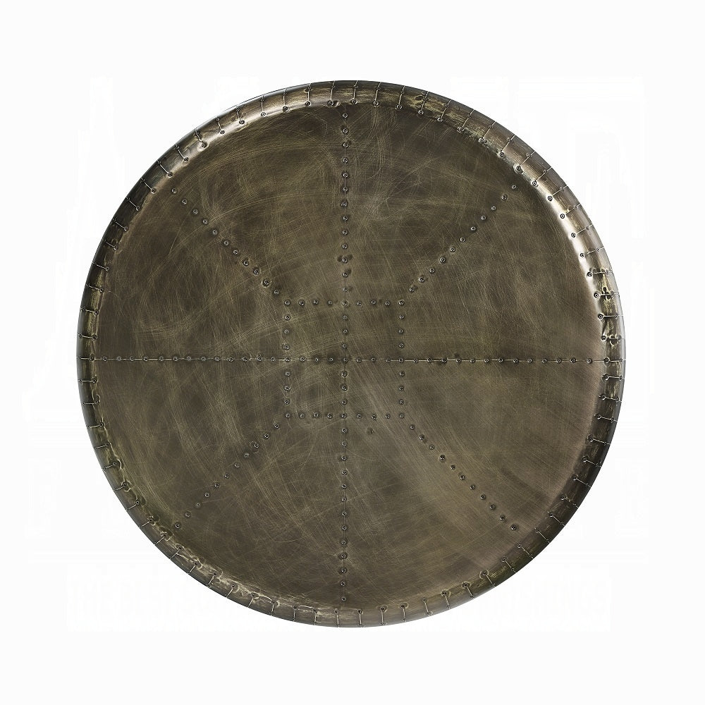 Aurelius Bronze Swivel Coffee Table – 39" Round Two-Tier Contemporary Luxury Design