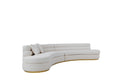 Grecian Boucle Fabric Curved Sofa