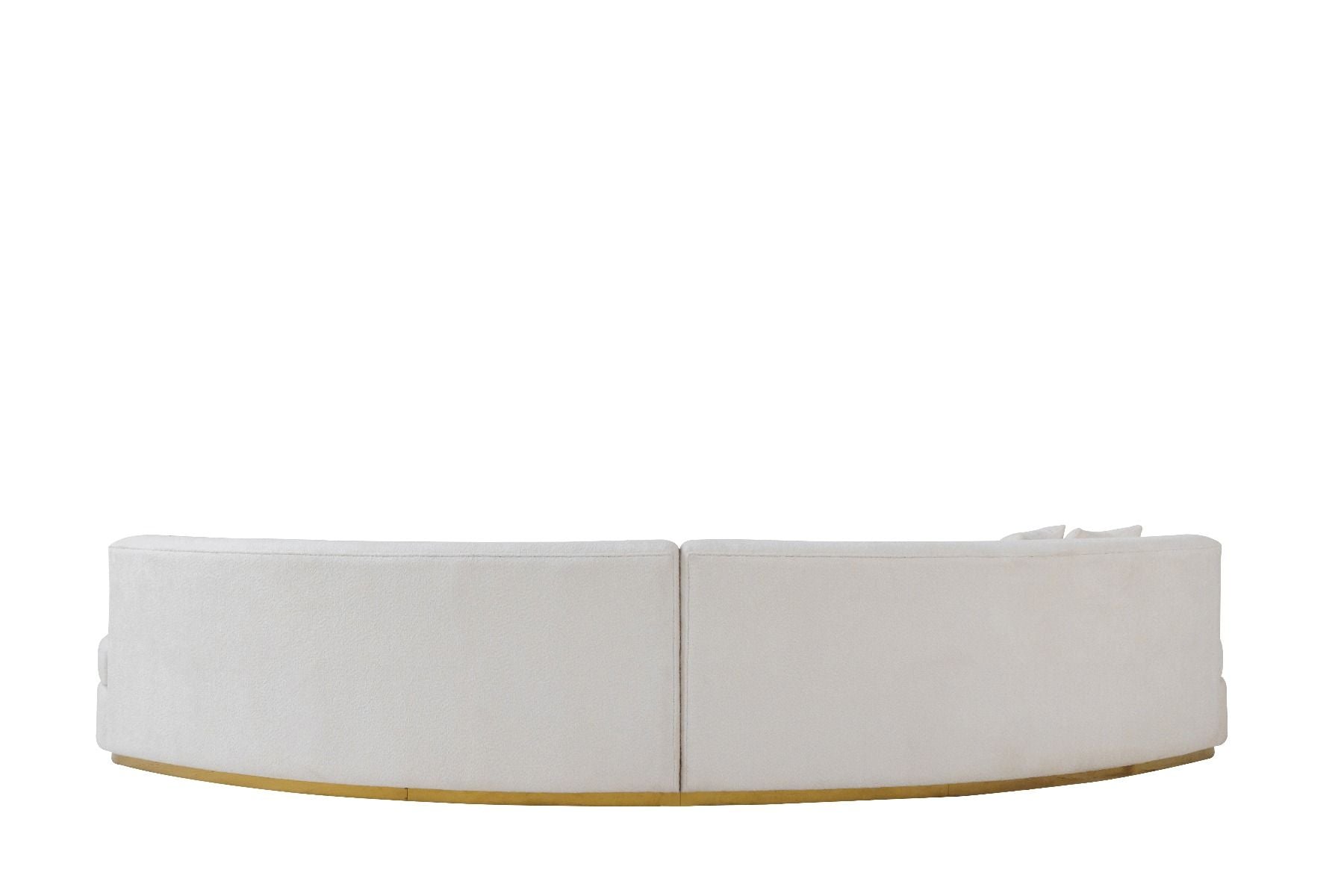 Grecian Boucle Fabric Curved Sofa