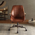 Kensington Cocoa Top-Grain Leather Executive Office Chair – Vintage Luxury Swivel Desk Chair