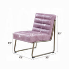Wisteria Top-Grain Leather Accent Chair – Modern Channel-Tufted Design