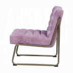 Wisteria Top-Grain Leather Accent Chair – Modern Channel-Tufted Design