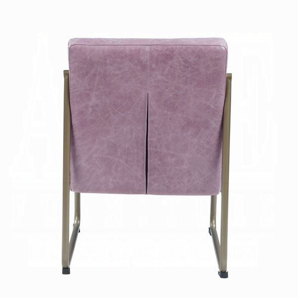 Wisteria Top-Grain Leather Accent Chair – Modern Channel-Tufted Design