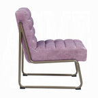 Wisteria Top-Grain Leather Accent Chair – Modern Channel-Tufted Design