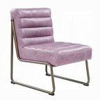 Wisteria Top-Grain Leather Accent Chair – Modern Channel-Tufted Design