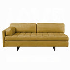 Solvienne Turmeric Gold Top-Grain Leather Sofa