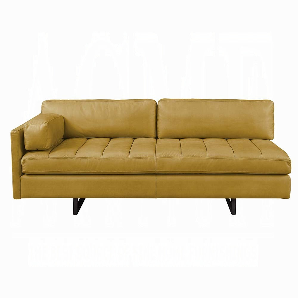 Solvienne Turmeric Gold Top-Grain Leather Sofa