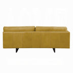 Solvienne Turmeric Gold Top-Grain Leather Sofa