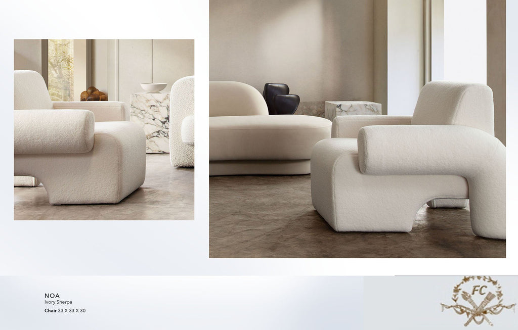 Noa Ivory Sherpa Chair