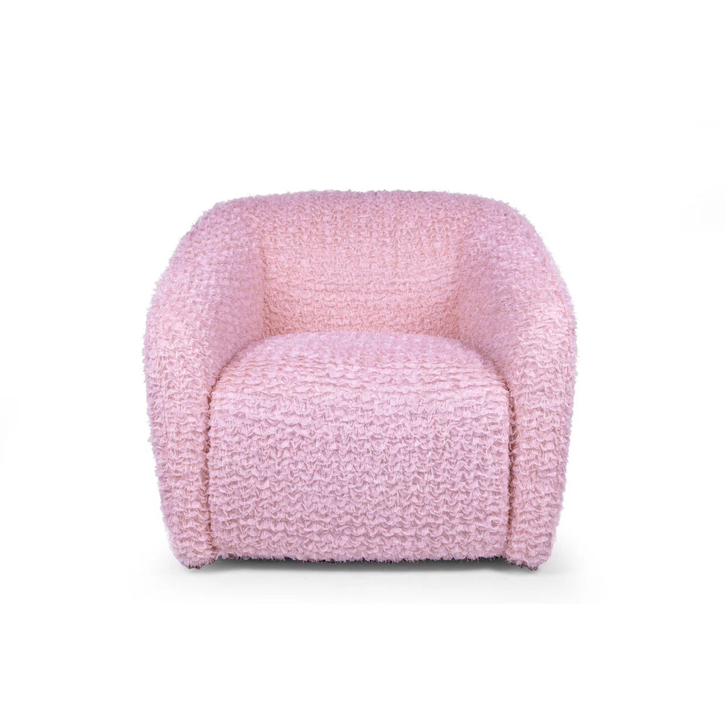 Pink Swivel Accent Chair