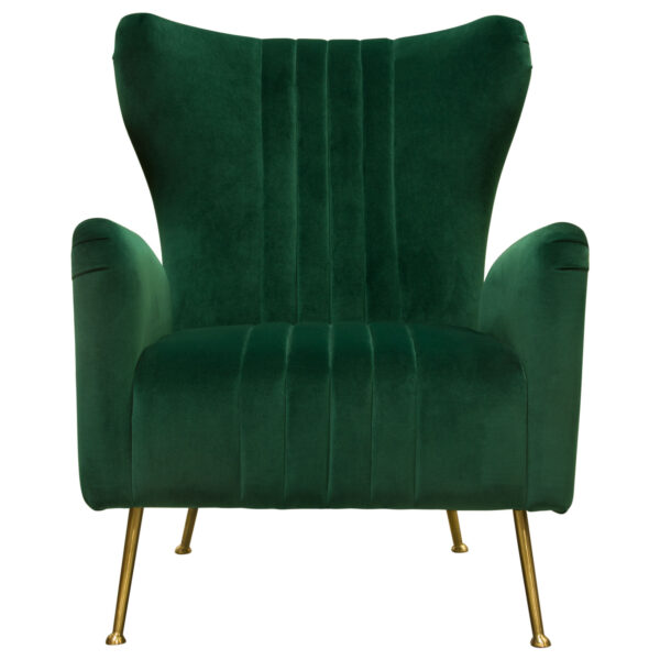 Moderna Velvet Wingback Chair - Image 2