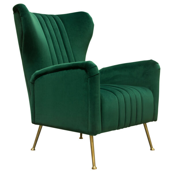 Moderna Velvet Wingback Chair