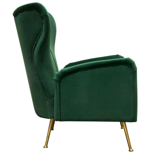 Moderna Velvet Wingback Chair - Image 10