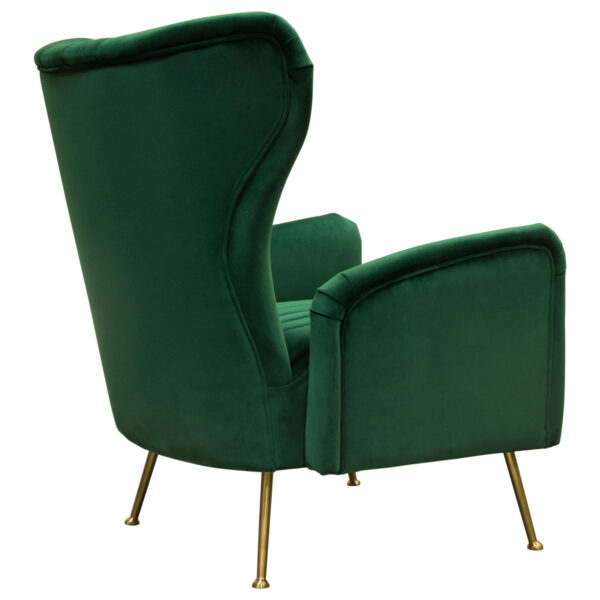 Moderna Velvet Wingback Chair - Image 9