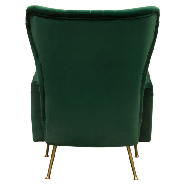 Moderna Velvet Wingback Chair - Image 8