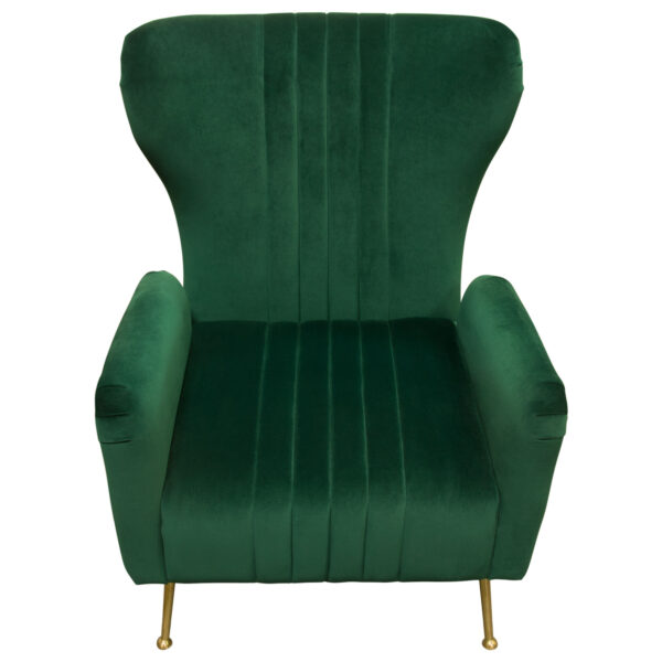 Moderna Velvet Wingback Chair - Image 7