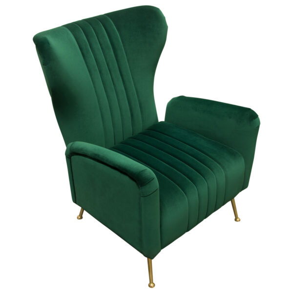 Moderna Velvet Wingback Chair - Image 6