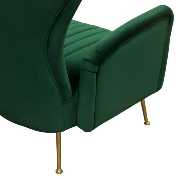 Moderna Velvet Wingback Chair - Image 5