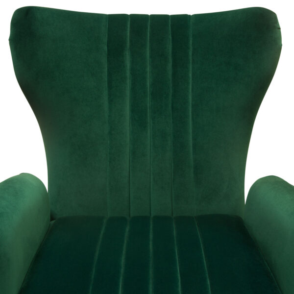 Moderna Velvet Wingback Chair - Image 4