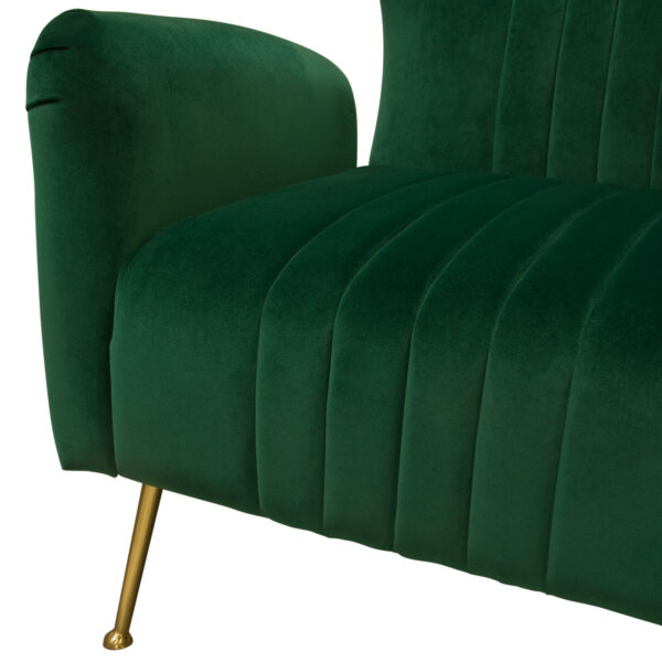 Moderna Velvet Wingback Chair - Image 3