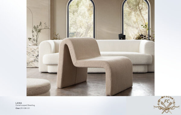 Sculptural Shearling Accent Chair - Image 2