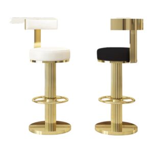 Luxury Gold Stationary Bar Stool