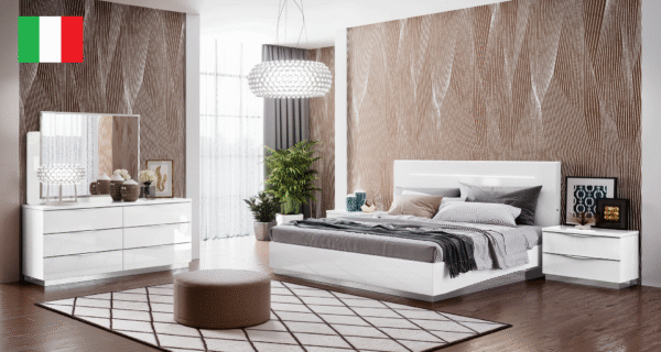 Onda LEGNO White Italian Bedroom Set