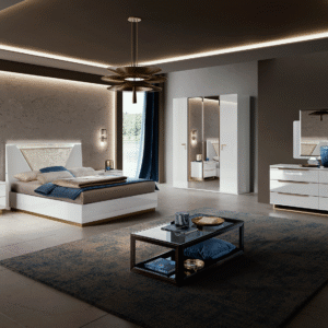 Smart White Italian Bedroom Set