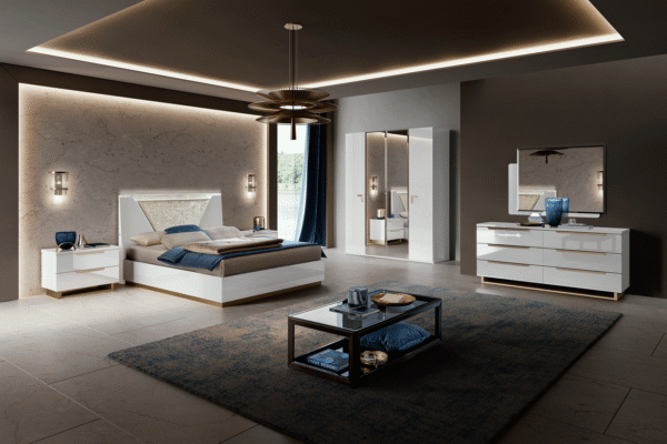 Smart White Italian Bedroom Set