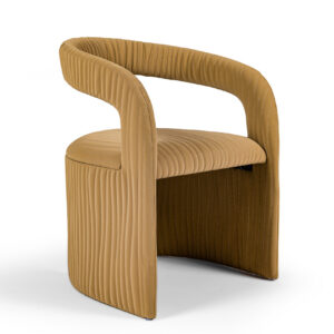 Contempo Luxe Curved Microfiber Leather Chair