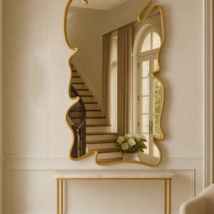 Luxury Sculptural Gold Wall Mirror