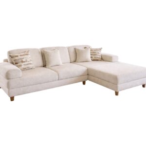 🔥 Luxury Cream Bouclé Sectional Sofa w/ Chaise 🔥