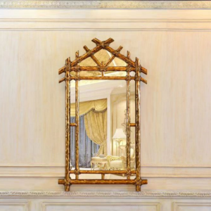 Golden Bamboo Pavilion Wall Mirror