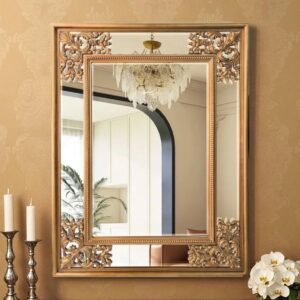Regal Gold Ornate Beveled Wall Mirror