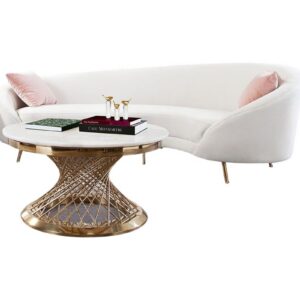 Luxury Curved Sofa & Coffee Table Set
