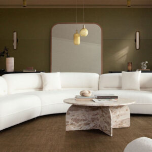 Hacim 3-Piece Sectional – Ivory Fabric (NEW Collection)